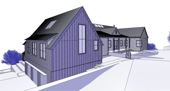 Hilltop estate artist's rendering front view
