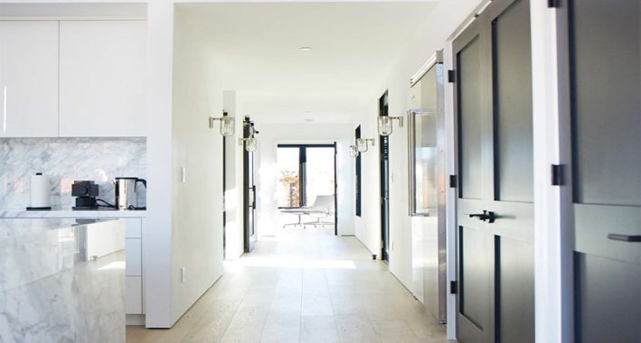 Modern guest house interior view