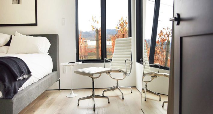 Modern guest house bedroom